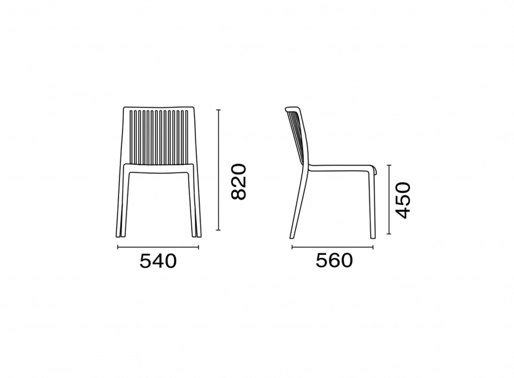 Стул пластиковый Papatya Cool, зеленый