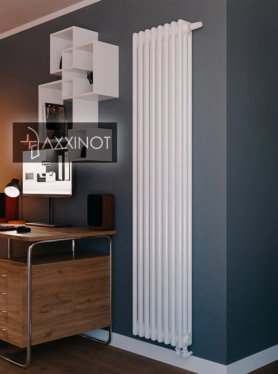 Axxinot Sentir 3140 - трехтрубный трубчатый радиатор высотой 1400 мм, нижнее подключение с термовентилем