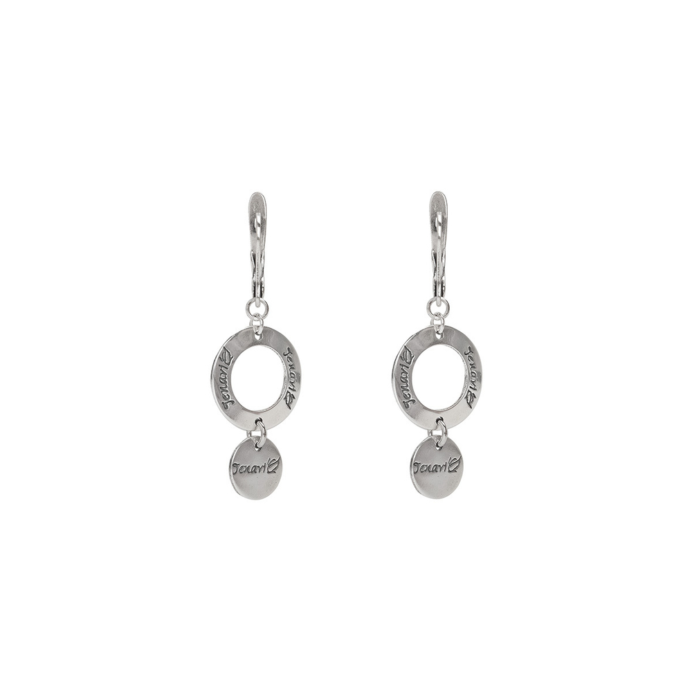 "Мегара" серьги в серебряном покрытии из коллекции "Mегара" от Jenavi с английским замком