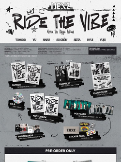Альбом NEXZ - RIDE THE VIBE Korea 1st Single Album 2 Version SET