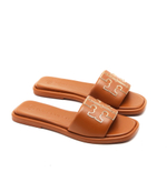 Кожаные шлепанцы TORY BURCH - светло-коричневый(79985)