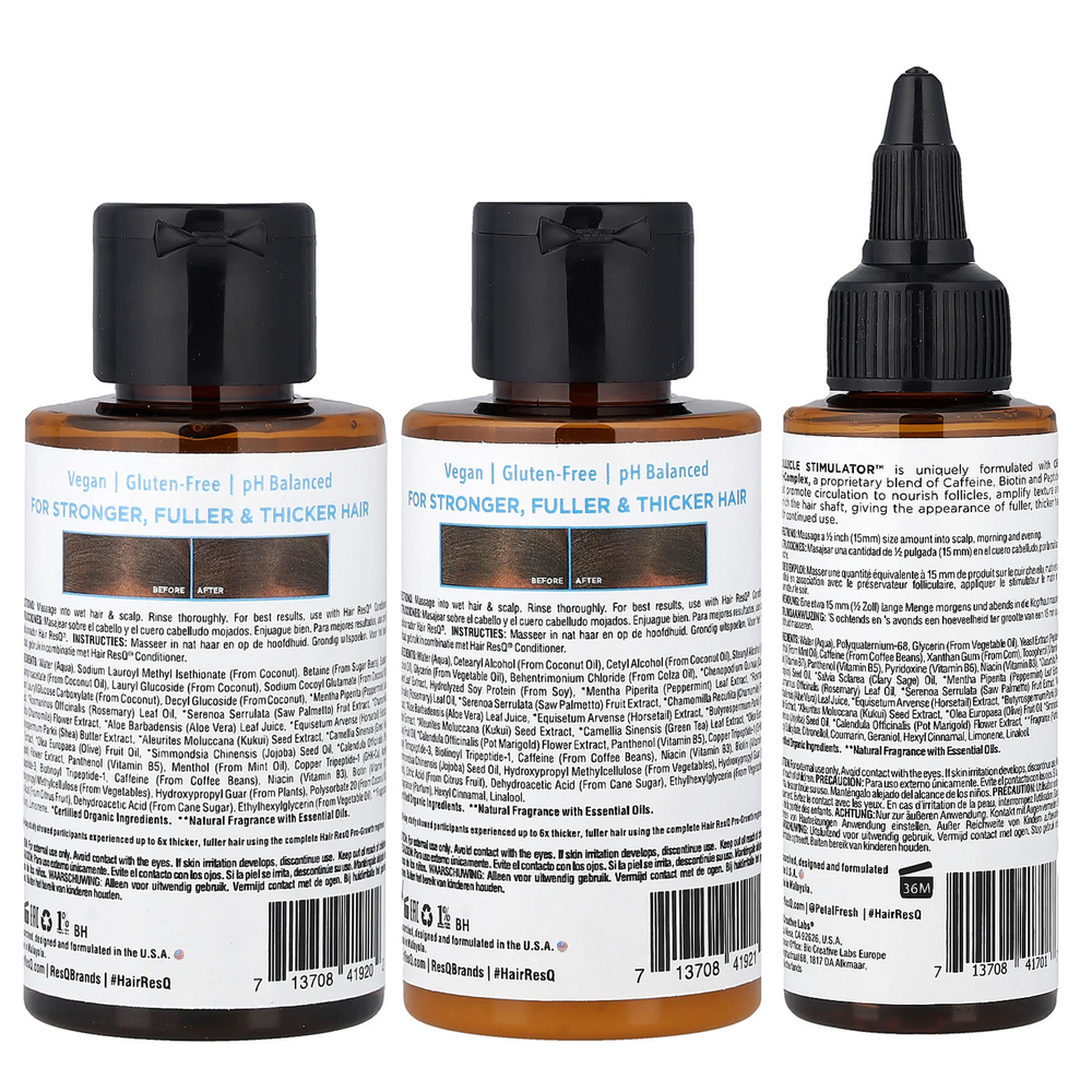 Petal Fresh, ResQ®, средство для густоты волос, эксклюзивный дорожный набор iHerb®, набор из 4 средств