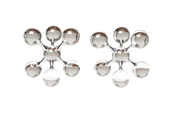 Держатели для книг 2шт Garda Decor Молекулы искусственный хрусталь