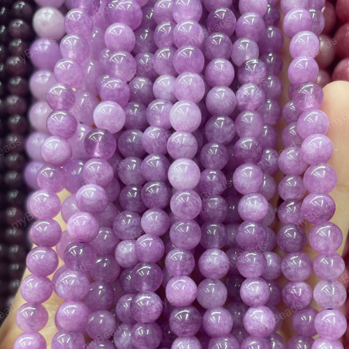 Кварц сиреневый 6 мм, бусины - шарики (нить 38 см)