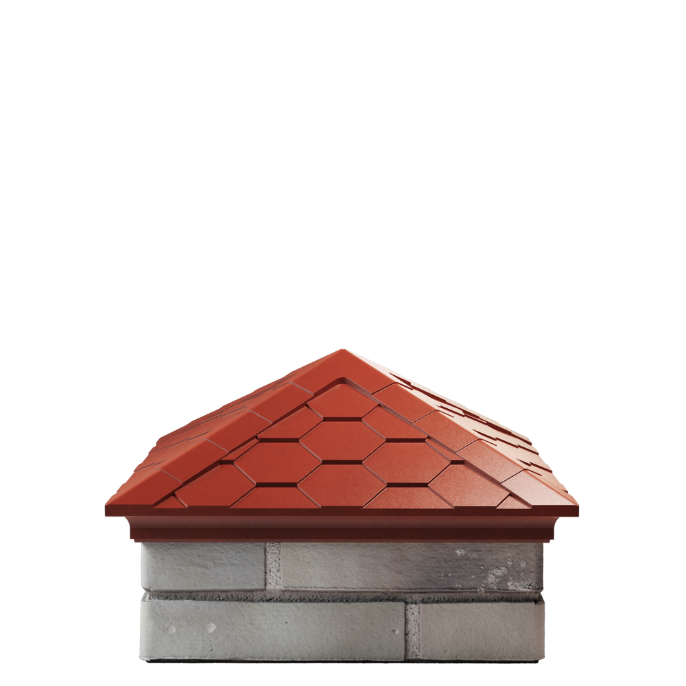 Колпак полимеркомпозитный Everest 390*390 (1,5 кирпича) красный