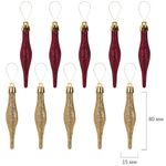 Шары ёлочные НАБОР 53 предмета, "Gold Wine", бордовый/золото, пластик, ЗОЛОТАЯ СКАЗКА, 592182