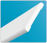 Наличник 40мм "ИД" 2,2м Белый плоский вспен. ПВХ