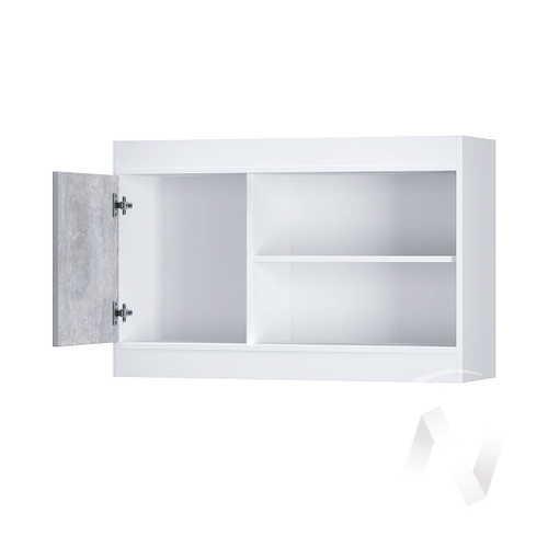 Полка настенная Паскаль (белый/цемент светлый)