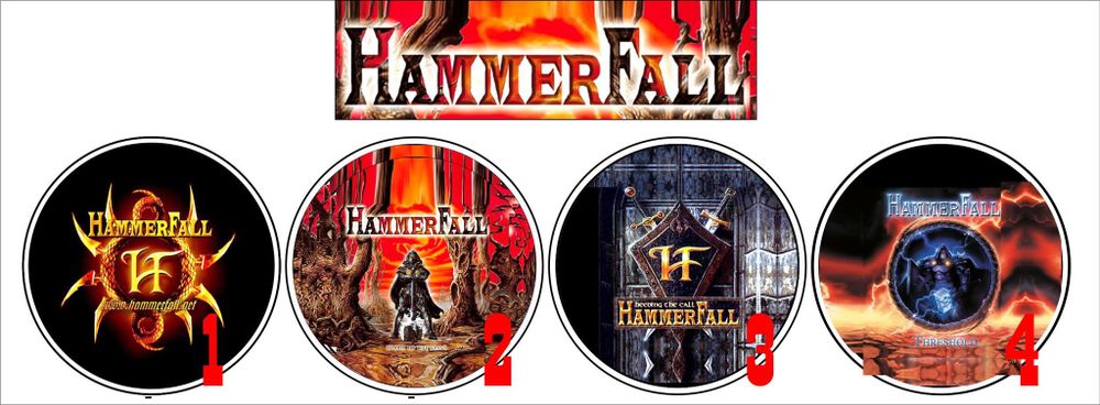 Значок HammerFall (36 мм)( в ассортименте )