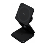 Складная зарядная станция MagSafe Magssory Fold Pro для iPhone, Apple Watch и AirPods (Qi2) Беспроводная зарядка: Qi 15 Вт, Qi 5 Вт, магнитное крепление для быстрой зарядки Apple Watch (Qi 5 Вт). Проводная зарядка: нет. Сертификация Qi2. Отсутствует LED-и