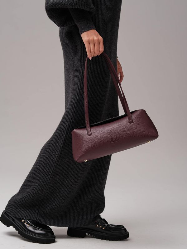 Женская кожаная сумка DBR 31127 зимняя вишня