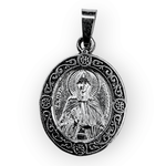 Нательная именная икона святая Аполлинария (Полина) с серебрением