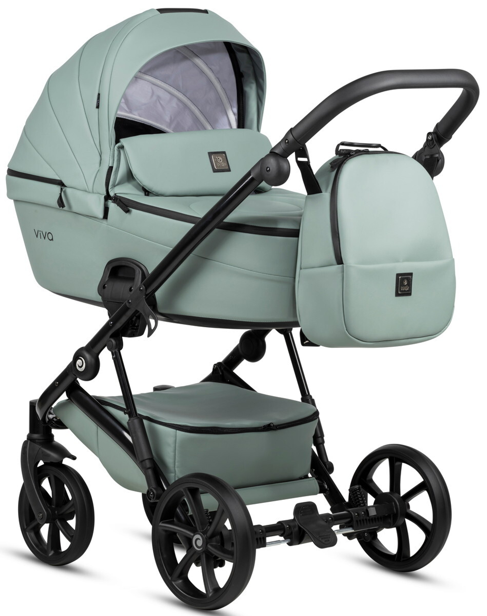 Детская коляска Tutis Viva 5 Plus Leather 2024 2 в 1 1452045 Aquamarine