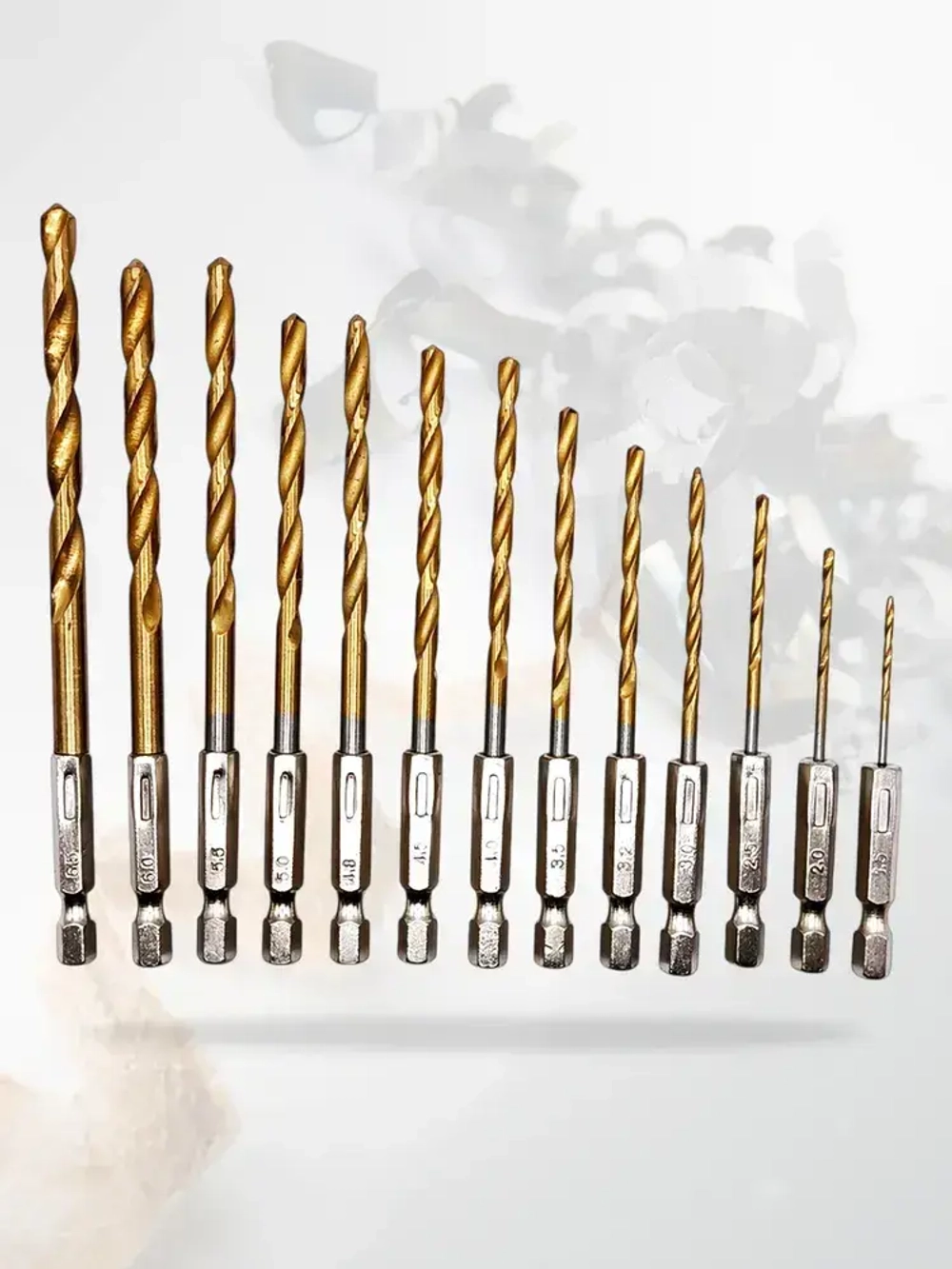 Набор сверл по металлу с титановым покрытием, 13 шт
