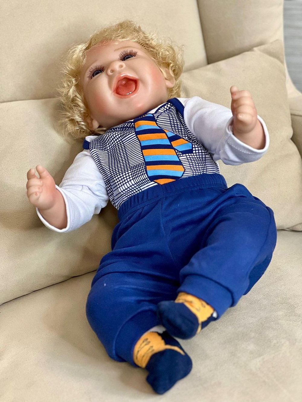 Кукла Реборн мягконабивная 55см в пакете (FA-033)