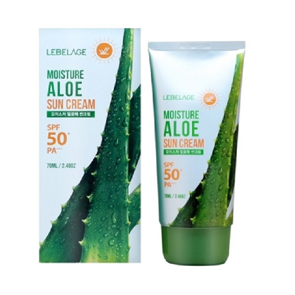 Крем для лица солнцезащитный увлажняющий с экстрактом алоэ SPF50+ PA+++ Lebelage Moisture Aloe Sun Cream
