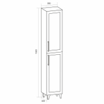 Пенал "РИФ-35" универсальный  2 створки (350*1920*320) (ПВХ)