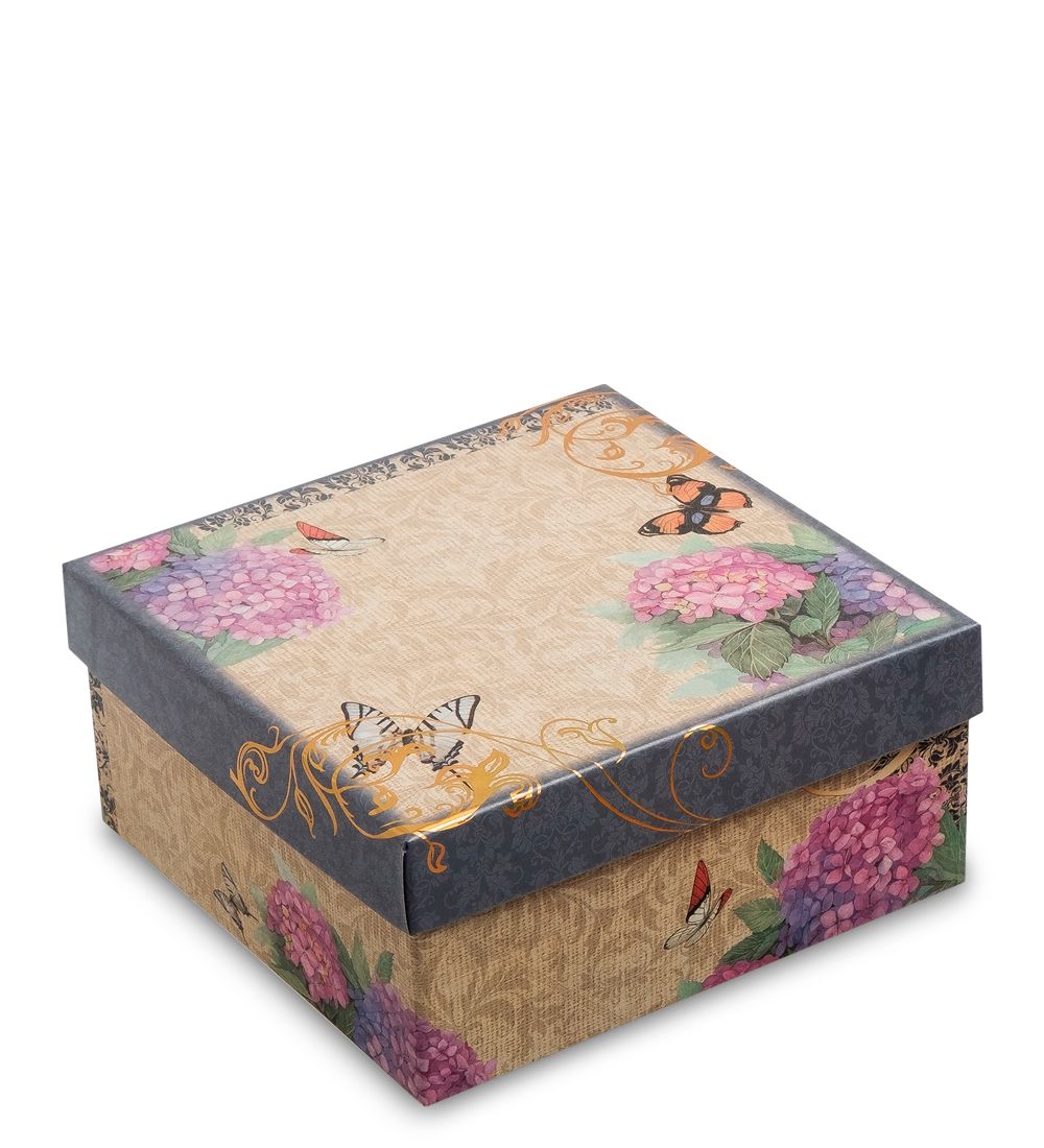 WG-09/2-A Коробка подарочная «Квадрат» цв.беж./сер.