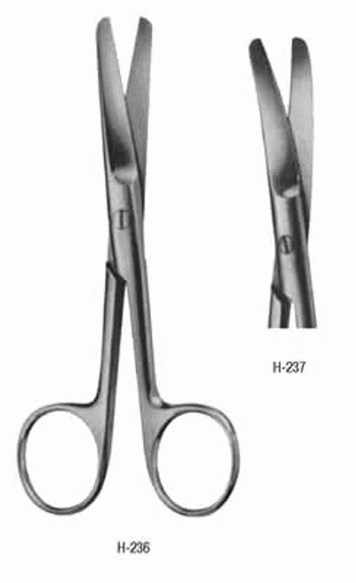 ВР- Н-237 Ножницы тупоконечные вертикальноизогнутые, 170 мм