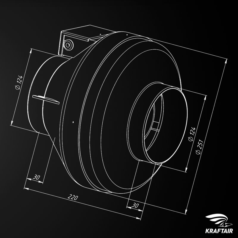 Вентилятор канальный ВКК-125 E