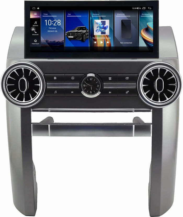 Магнитола для Land Rover Discovery 3 2005-2009 (прямые углы) - Kuberg монитор 12.5" в стиле LEXUS на Android 12, 2К экран, Быстрая, CarPlay, 4G SIM-слот