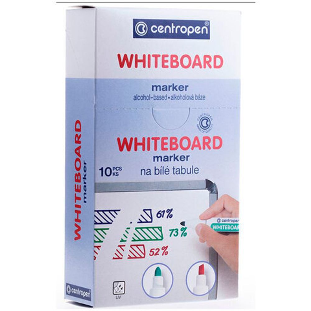 Маркер стираемый для белой доски ЧЕРНЫЙ, CENTROPEN "Dry-Wipe", 2,5 мм, 8559, 5 8559 0112