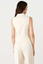 1928 Жилет женский (кремовый полоска)