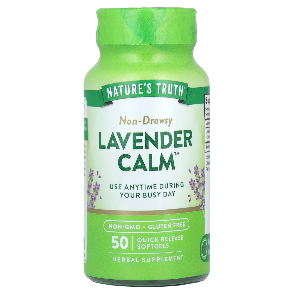 Nature's Truth, Lavender Calm ™, 50 капсул быстрого высвобождения (80 мг в каждой капсуле)