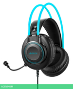 Наушники A4Tech Fstyler FH200U серый/голубой