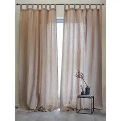 Штора из хлопка и льна бежево-серого цвета из коллекции essential, 150х290 см