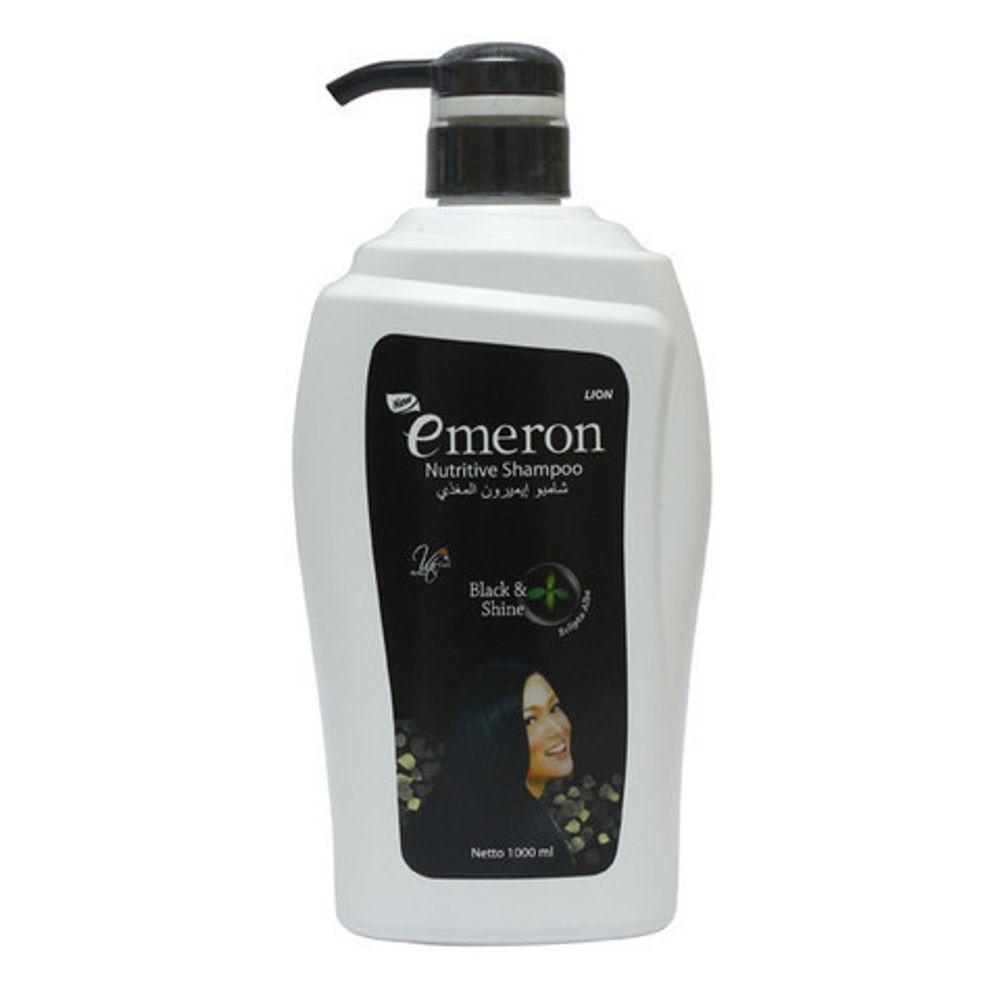 Шампунь Emeron Shining Black для тёмных волос с тонирующим эффектом, 1 л