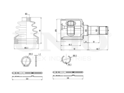 ШРУС внутренний UNIO CVJ-30046