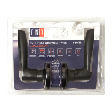 Ручка защелка DK610/BL BL-ET (кл./фик.) черный