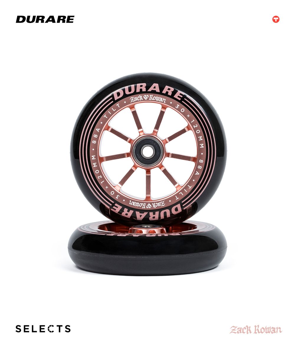 Колеса для трюкового самоката Tilt Stage III Durare Full Selects Zack 120x30 пара (бронзовый / черны