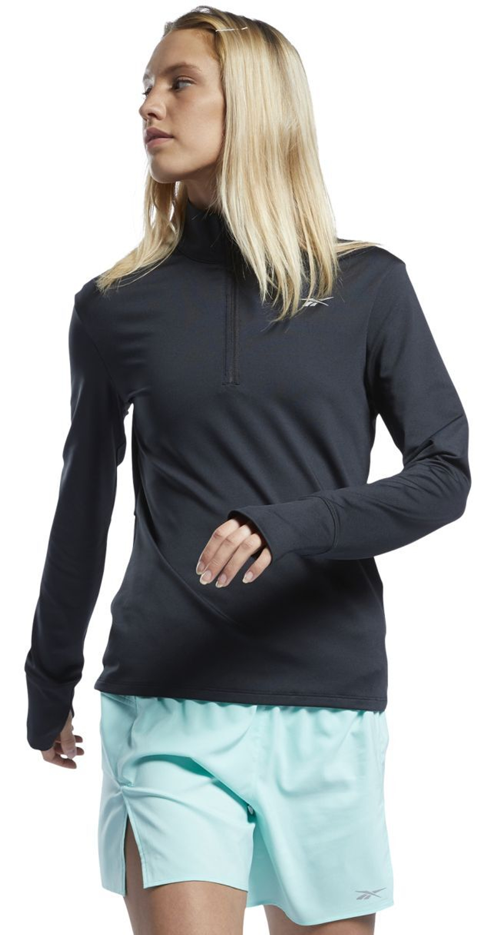 Женская теннисная куртка Reebok Workout Running 1/4 Zip W