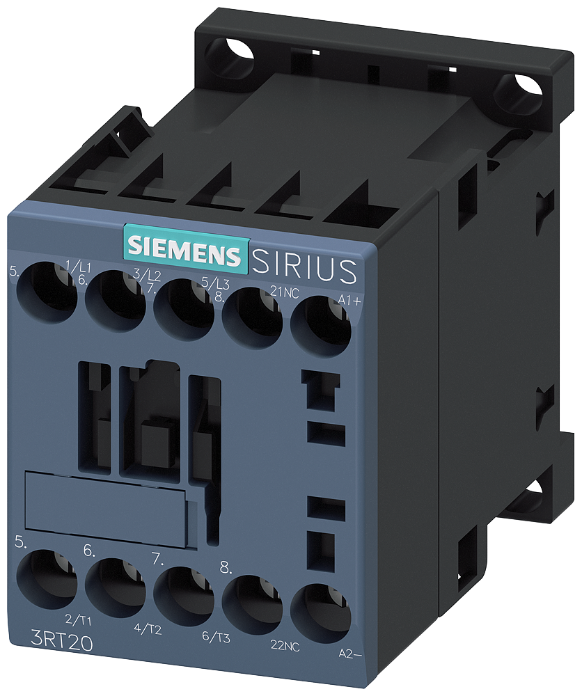 Siemens Контактор, 3 ПОЛ  AC-3, 7.5КВТ/400В, Блок-Контакт 1НЗ 3RT20181BB42