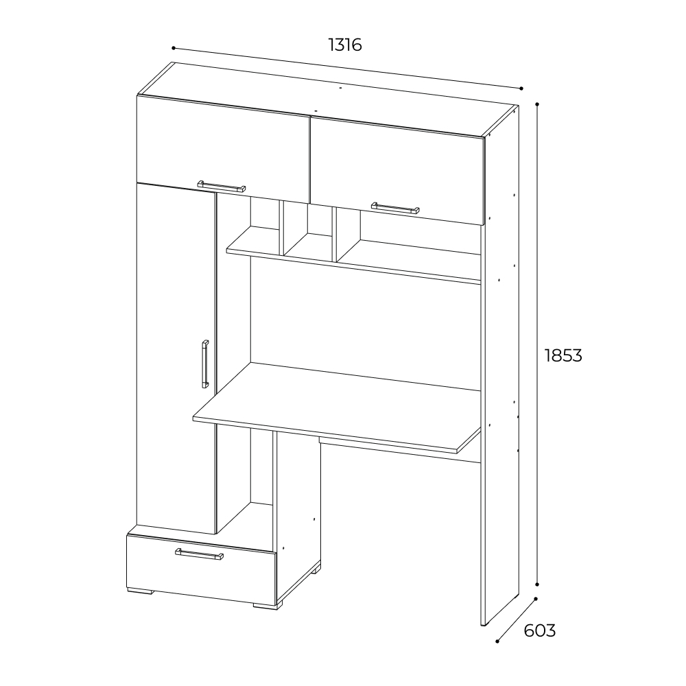 Стол компьютерный Квартет-11, венге