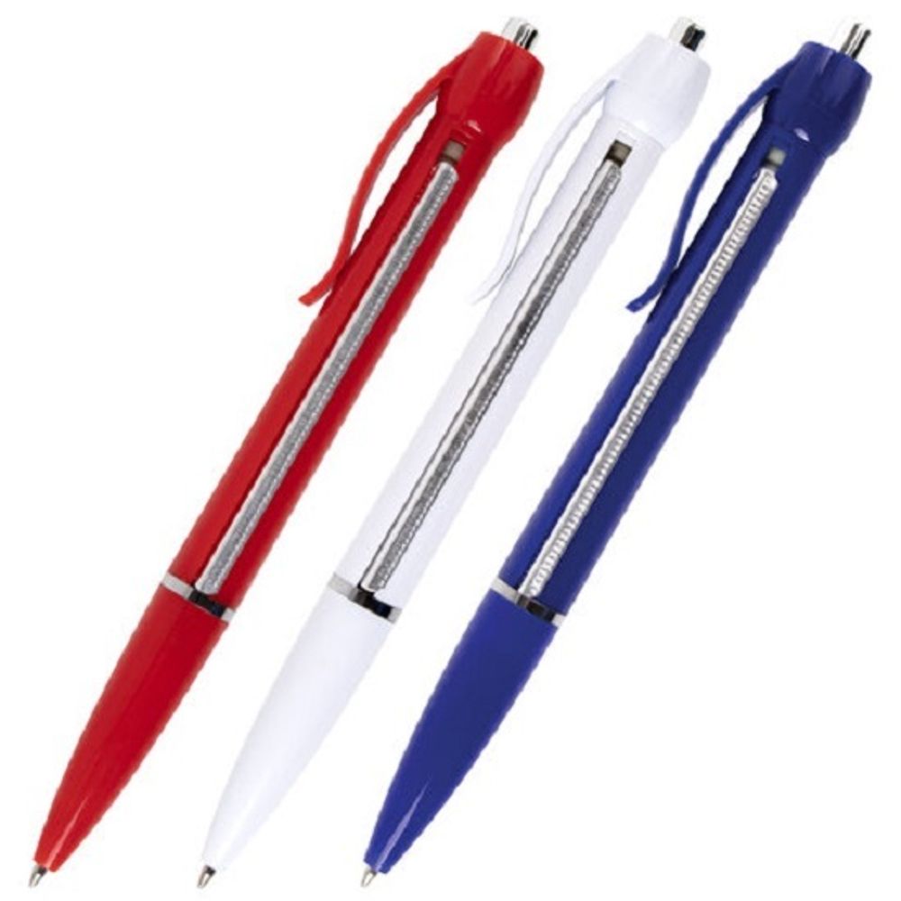 Ручка шариковая автоматическая Пифагор Шпаргалка, синяя, 0.7мм, ассорти, 1 шт.