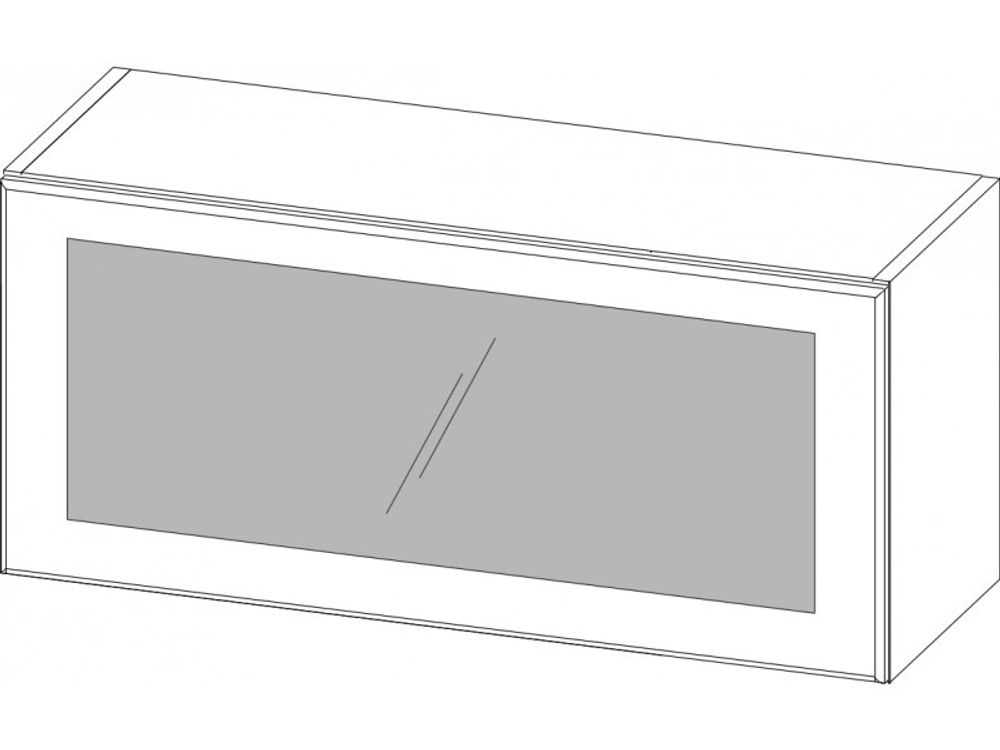 Волна Шкаф 800 под вытяжку со стеклом