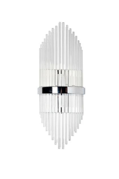 Бра настенное для спальни 55x22см Garda Decor стекло прозрачное/xром