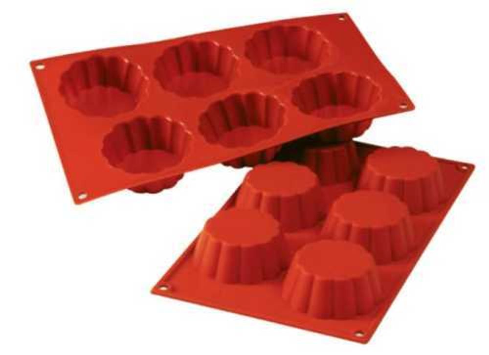 Форма силиконовая P.L. Proff Cuisine &quot;Бриош&quot; 6 ячеек d 80 мм, h 30 мм (30*17,5 см)