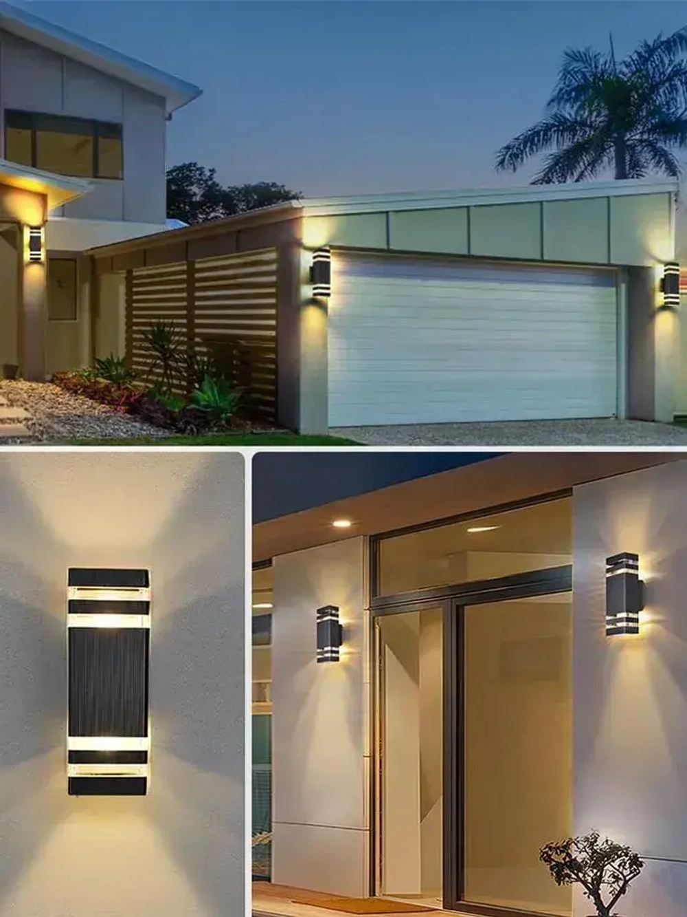 PKBFLOW Светильник уличный настенный / Бра E27 / водонепроницаемость IP65, алюминиевый корпус из нержавеющей стали,длительный срок службы, высокое качество освещения