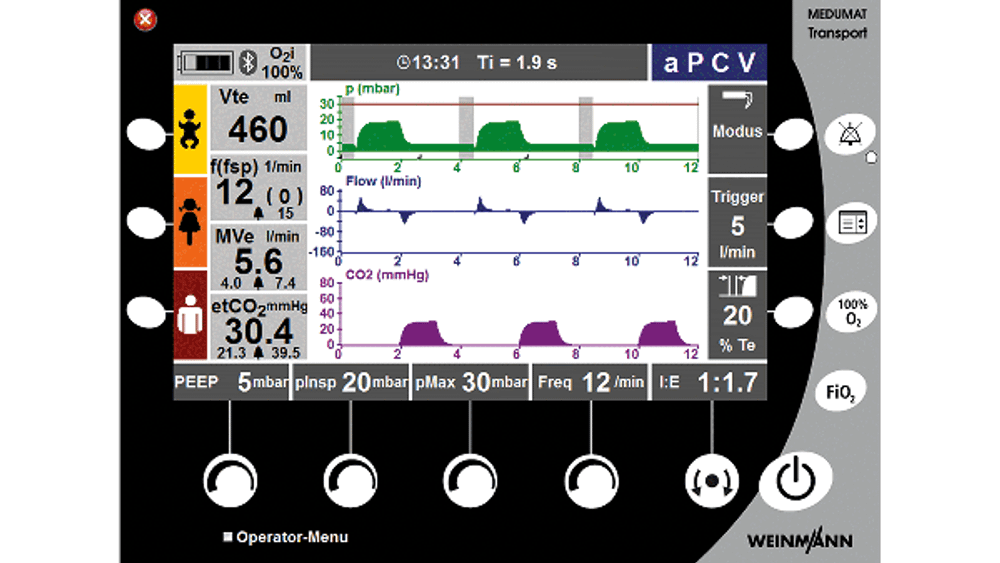 Транспортный аппарат ИВЛ WEINMANN MEDUMAT Transport
