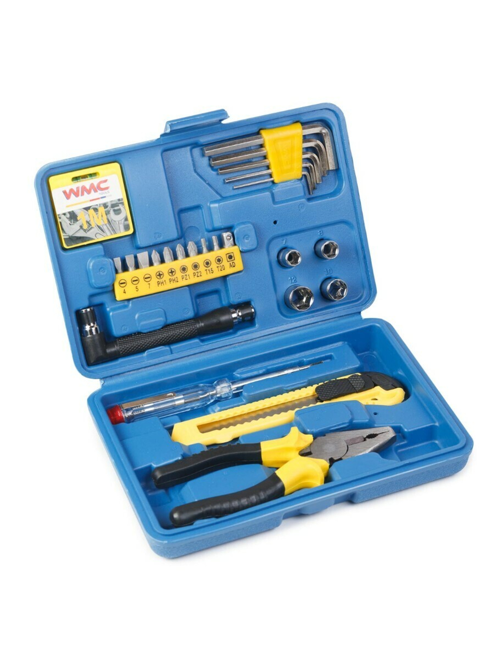 Набор инструментов 24пр.(6гр)(7,8,10,12мм), в кейсе WMC TOOLS WMC-2025