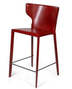 Стул полубарный Austin кожа цвет ретро-красный