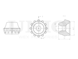 Опора заднего амортизатора UNIO RMP-13008