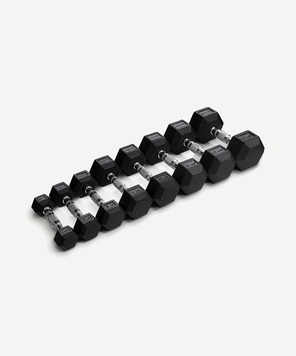 Гантель гексагональная DB-301 1 кг, обрезиненная, черный