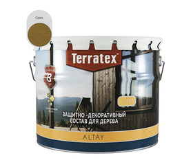 Деревозащитный декоративный состав Terratex ALTAY ULTRA Орех глянцевый 7,5кг