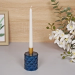 Подсвечник «Грани» 7,8*13 см, Сапфир