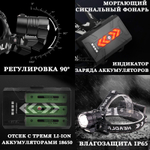 Фонарь налобный Линза (P-T35-P170) ПОИСК